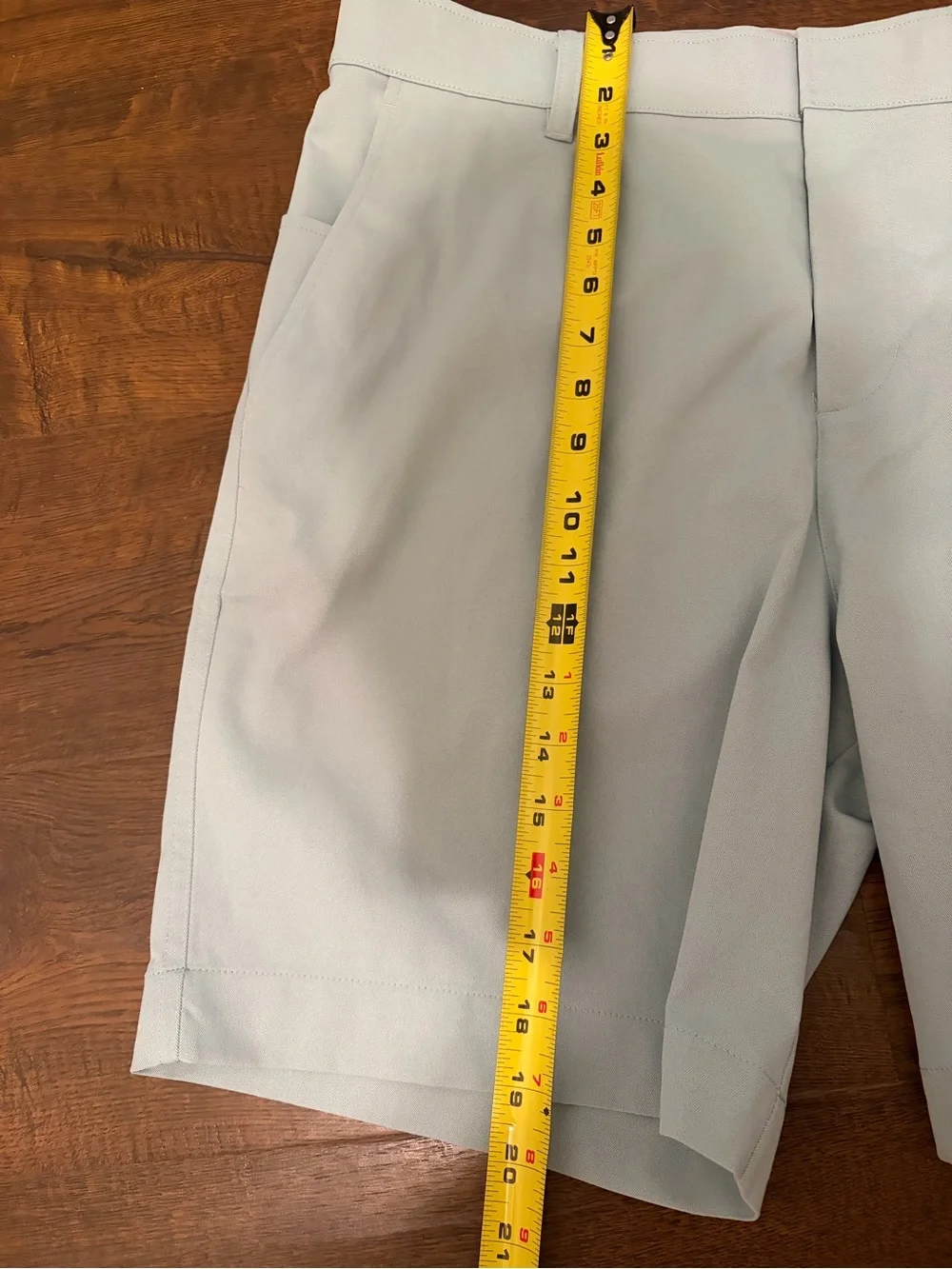 Nike Dri-FIT Repel Men's Golf Shorts Size 34 Light Blue Herringbone